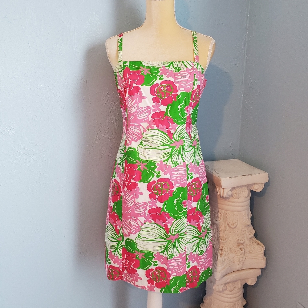 Lilly Pulitzer floral print cotton blend dress C76